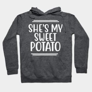 She's my sweet potato , Yes I YAM - Funny Couple Halloween costume Hoodie